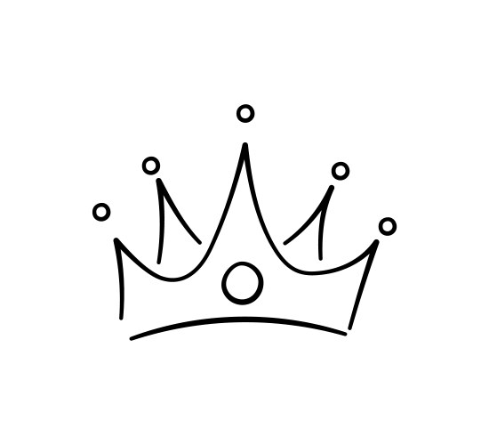 Hand drawn doodle crown king sketch Vector Image