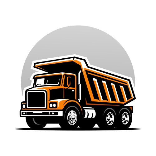 Huge aggressive construction truck Royalty Free Vector Image