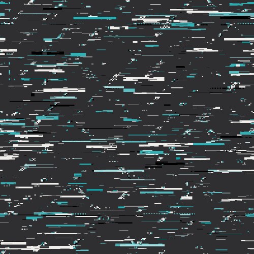 Techno glitch error bug seamless pattern swatch vector image