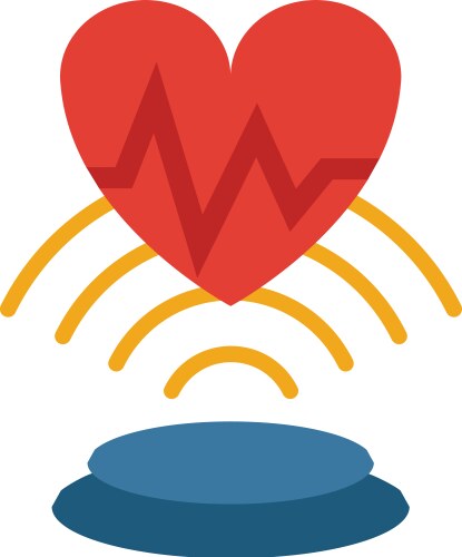 Heartbeat sensor icon simple element from sensors vector image