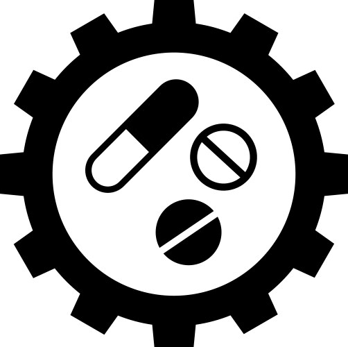 Pharmaceutical industry icon sign vector image