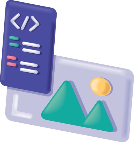 Programming web languages technology process vektorbild