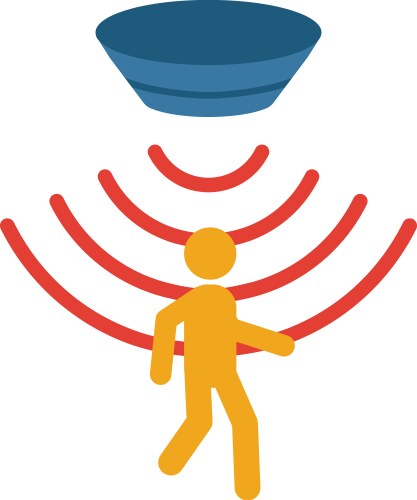 Motion sensor icon simple element from sensors vector image