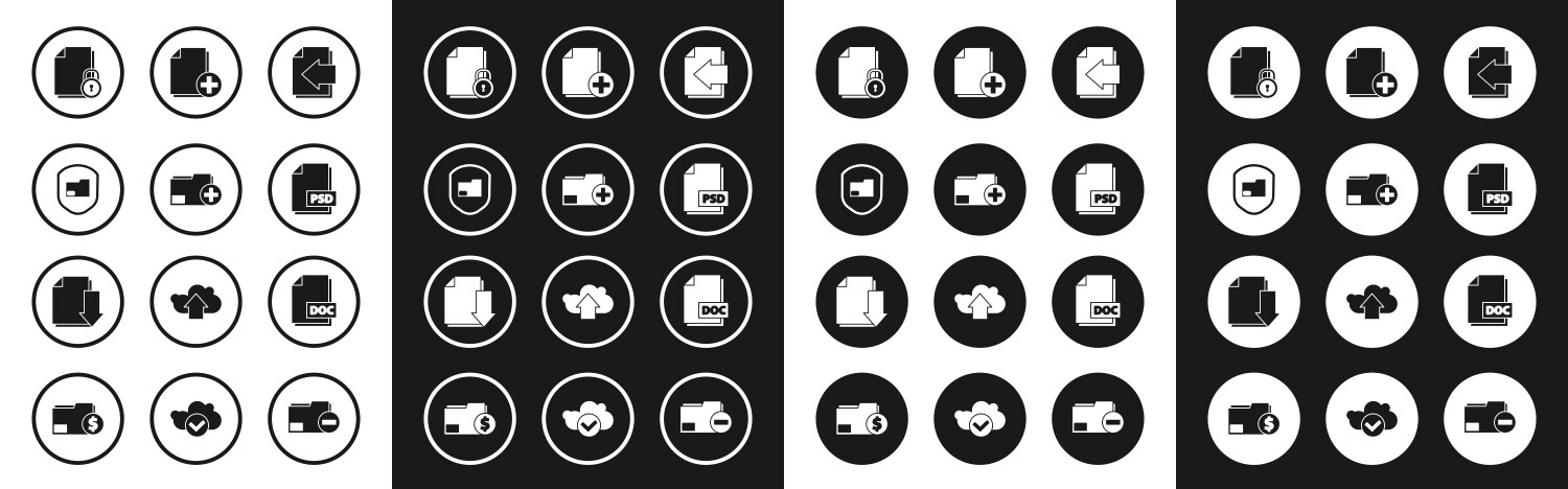 Set next page arrow add new folder document vector image