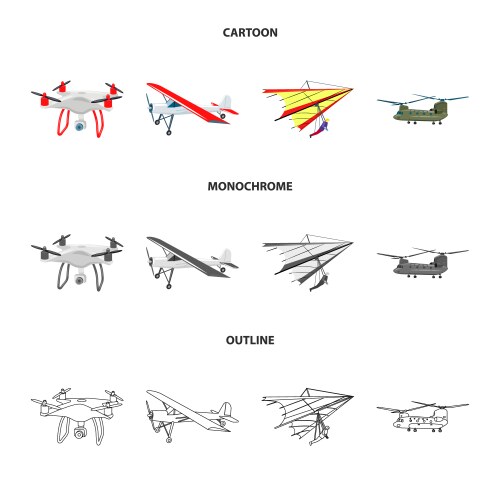 Plane and transport sign vector image