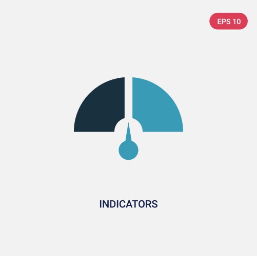 Two color indicators icon from user interface vector image