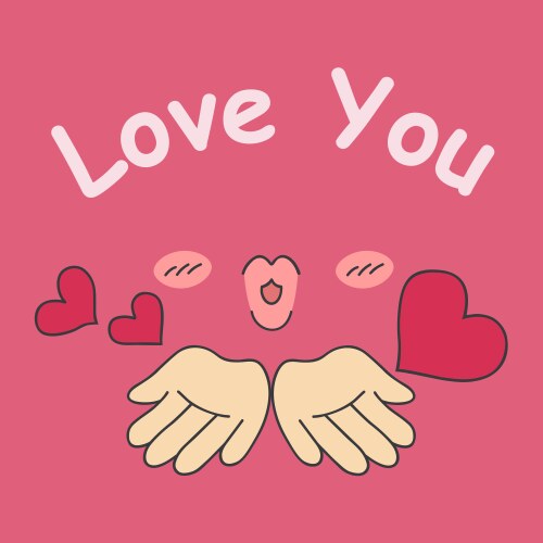 Blow kiss Vector Image