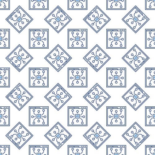 Web browser with ai artificial intelligence vector image