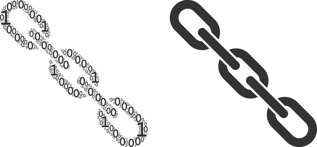 Chain composition of binary digits vektorbild
