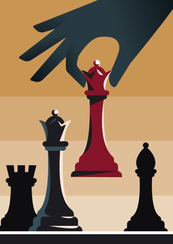 Chess Strategy Concept Vector Image