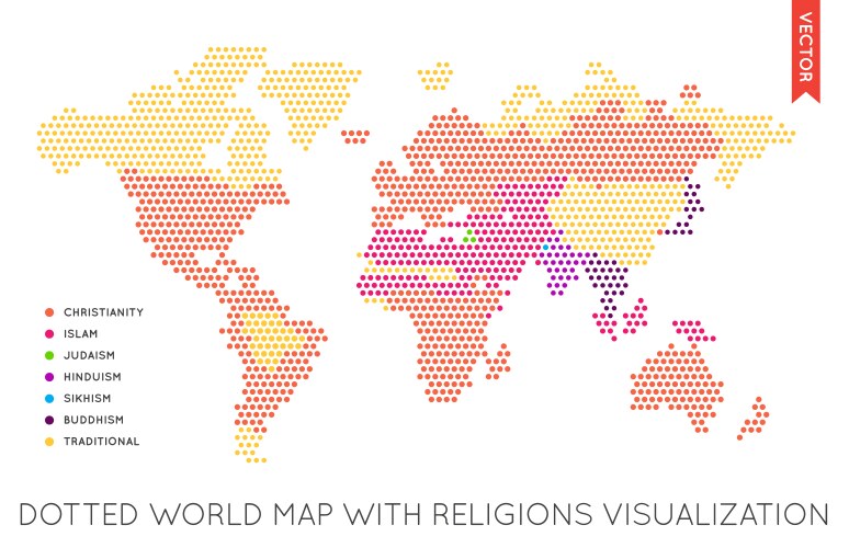 Green dotted world map Royalty Free Vector Image