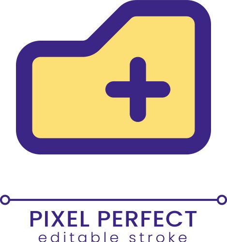Add to folder pixel perfect rgb color ui icon vector image