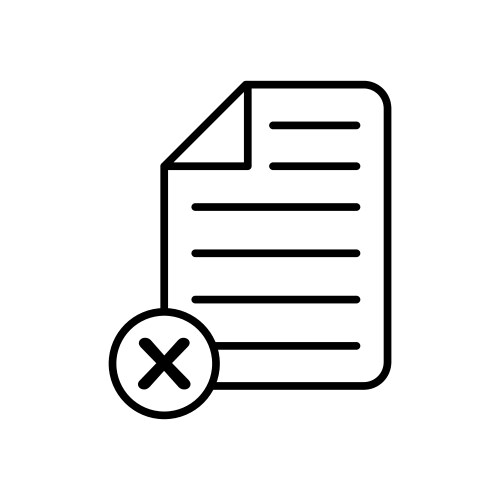 Delete document icon set cancel or remove file vektorbild