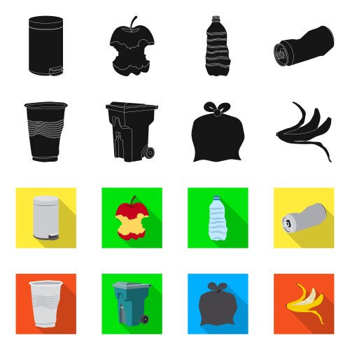 Isolated object dump and sort icon set vektorbild