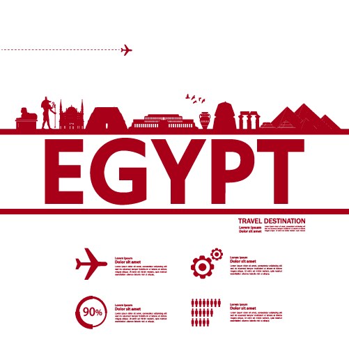 Egypt travel destination Vector Image
