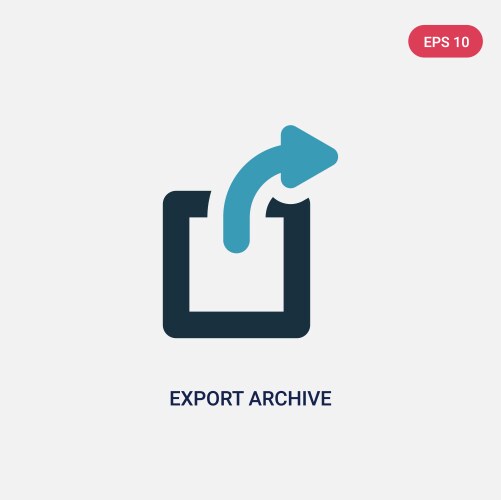 Two color export archive icon from user interface vektorbild