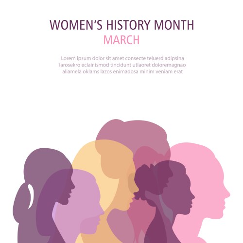 womens history month banner16 vector image