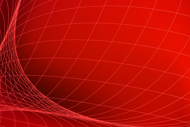 Red abstract background with network pattern vector image