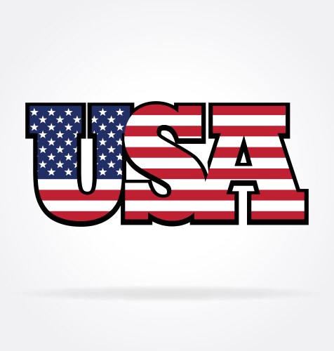 Text united states of america usa banner Vector Image