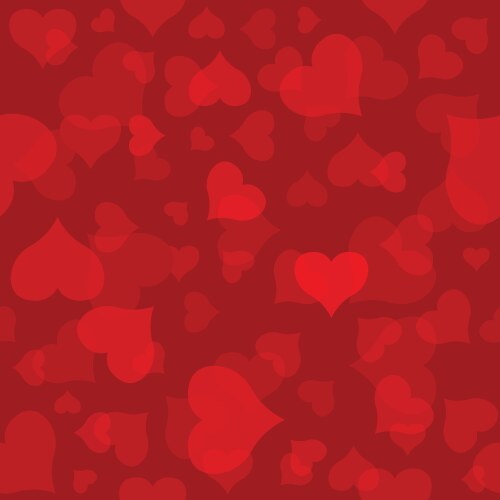 Red seamless pattern with hearts background Vector Image