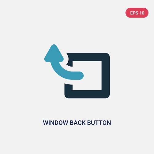 Two color window back button icon from user vector image