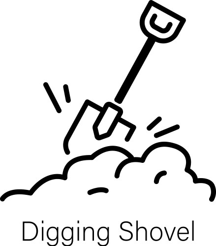 Shovel Royalty Free Vector Image - VectorStock