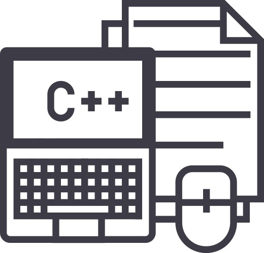 Programmingcodingnotebook mouse docs vector image