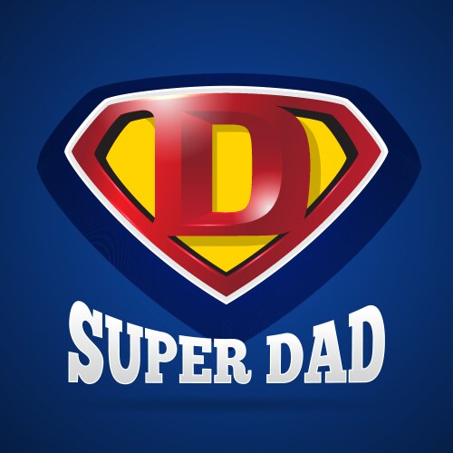 Diamond D Dad Logo - Fathers Day Vector Image