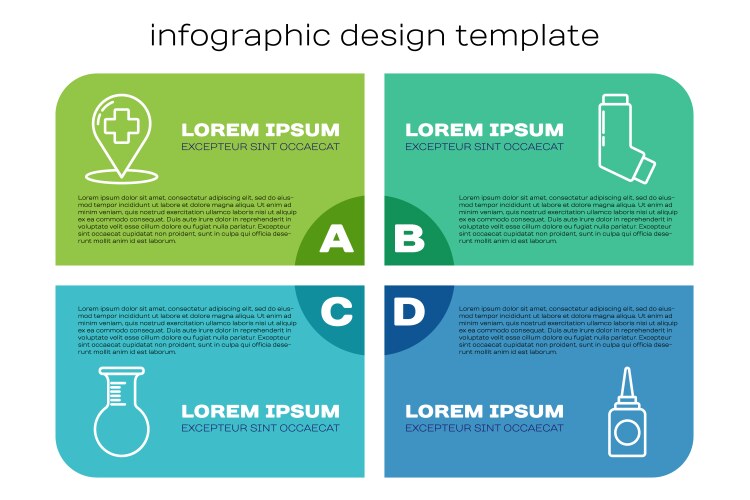 Set line test tube and flask map pointer vector image