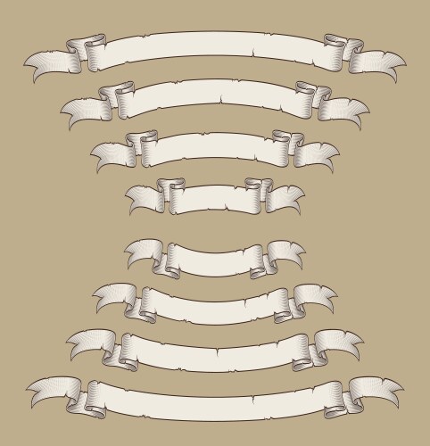 Antique Papyrus Scrolls Vector Image