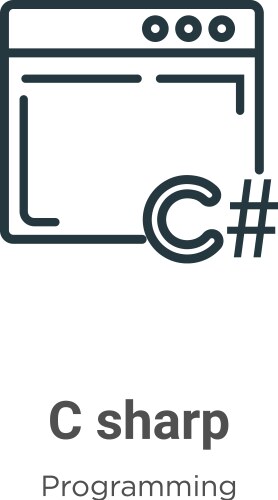 C# Sharp Programming Icon vector image