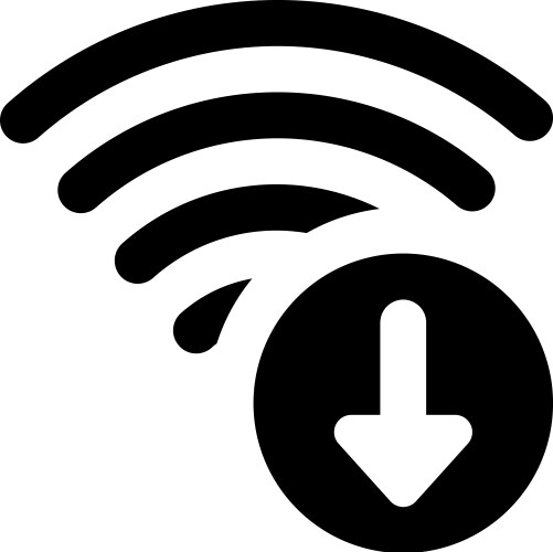 High-speed wireless internet for data downloads vector image