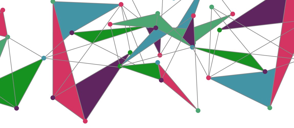 Line points connections triangular technology vector image