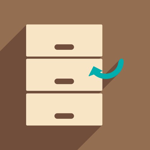 Flat with shadow icon and mobile application files vector image