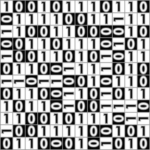 Digital background with computer thema binary vector image
