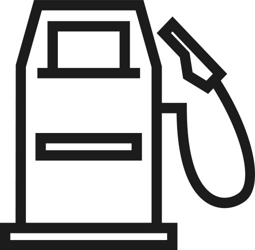 Gas station icon gasoline pump machine in linear Vector Image