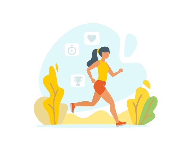 running woman outdoor vector image