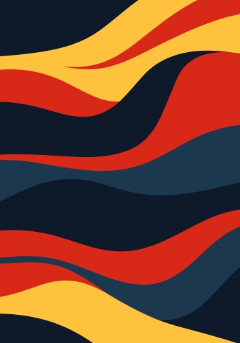 Abstract background with colorful waves in retro vektorbild