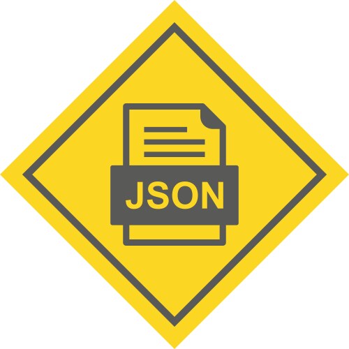 Json file document icon vector image