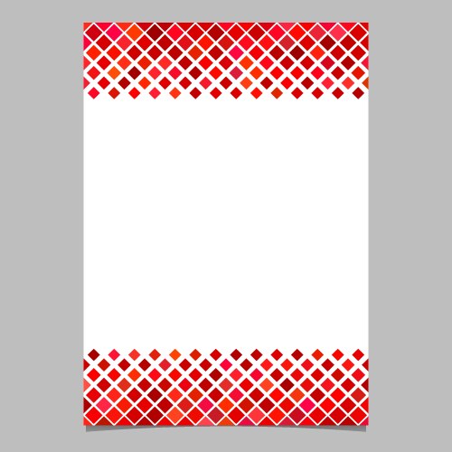 Red diagonal square pattern page template vector image
