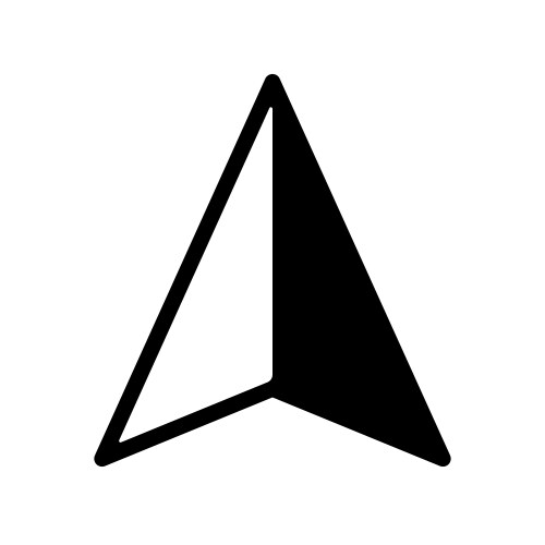 triangular arrow pointer icon symbol vector