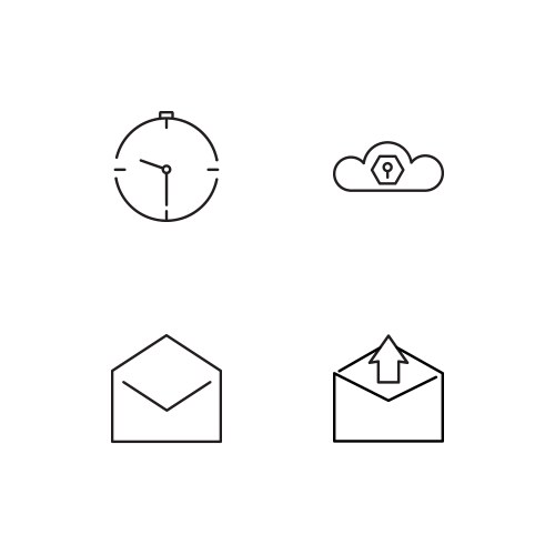 Web linear icons set simple outline vector image