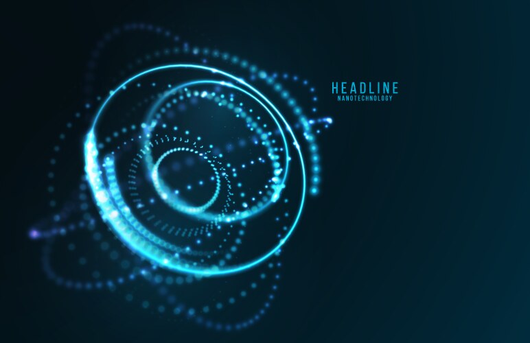 Abstract futuristic object hud element vector image