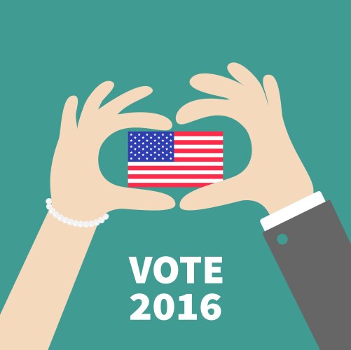 President election day 2016 voting concept man Vector Image