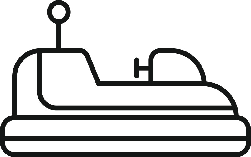 Bumper car icon showing amusement park ride Vector Image