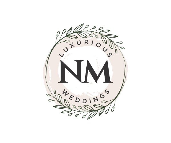 Nm initials letter wedding monogram logos – Royalty-Free Vector ...