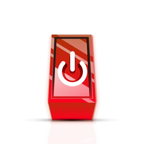 Power button icon start symbol web design ui vektorbild