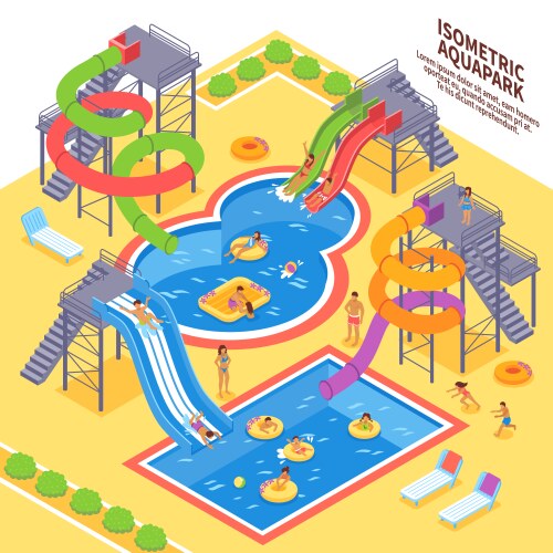 Water park big Royalty Free Vector Image - VectorStock