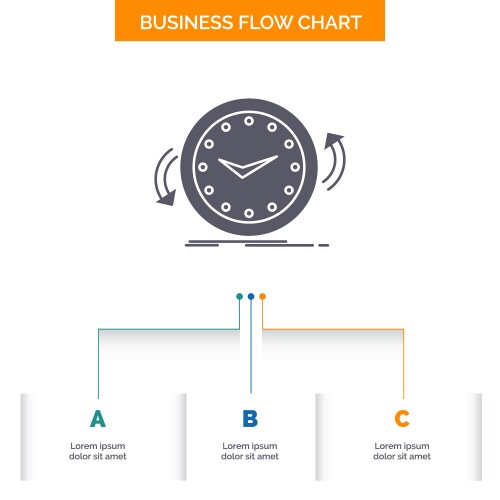 Backup clock clockwise counter time business flow vektorbild