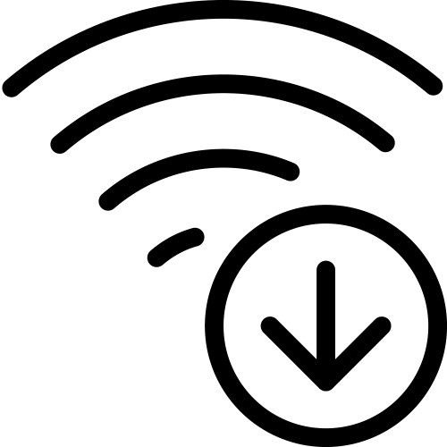 High-speed wireless internet for data downloads vector image